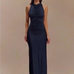 MESHKI PRIYA SLINKY NAVY DRESS XL